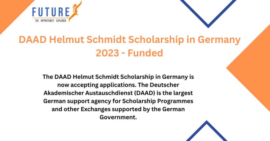DAAD Helmut Schmidt Scholarship in Germany 2023 - Funded