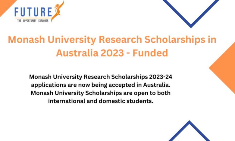 Monash University Research Scholarships in Australia 2023 - Funded